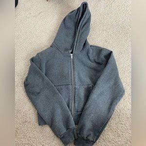 brandy melville crop zip up